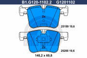B1.G120-1102.2 Sada brzdových destiček, kotoučová brzda GALFER
