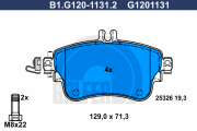B1.G120-1131.2 GALFER sada brzdových platničiek kotúčovej brzdy B1.G120-1131.2 GALFER