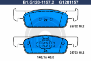 B1.G120-1157.2 GALFER sada brzdových platničiek kotúčovej brzdy B1.G120-1157.2 GALFER