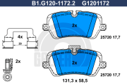 B1.G120-1172.2 GALFER sada brzdových platničiek kotúčovej brzdy B1.G120-1172.2 GALFER