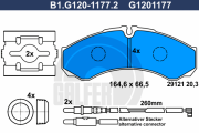 B1.G120-1177.2 GALFER sada brzdových platničiek kotúčovej brzdy B1.G120-1177.2 GALFER