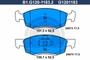 B1.G120-1183.2 GALFER sada brzdových platničiek kotúčovej brzdy B1.G120-1183.2 GALFER