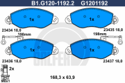 B1.G120-1192.2 GALFER sada brzdových platničiek kotúčovej brzdy B1.G120-1192.2 GALFER