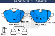 B1.G120-1211.2 GALFER sada brzdových platničiek kotúčovej brzdy B1.G120-1211.2 GALFER