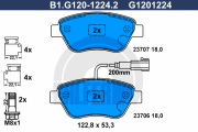 B1.G120-1224.2 GALFER sada brzdových platničiek kotúčovej brzdy B1.G120-1224.2 GALFER