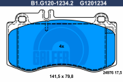 B1.G120-1234.2 GALFER sada brzdových platničiek kotúčovej brzdy B1.G120-1234.2 GALFER