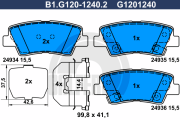 B1.G120-1240.2 Sada brzdových destiček, kotoučová brzda GALFER