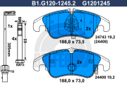 B1.G120-1245.2 GALFER sada brzdových platničiek kotúčovej brzdy B1.G120-1245.2 GALFER
