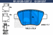 B1.G120-1257.2 GALFER sada brzdových platničiek kotúčovej brzdy B1.G120-1257.2 GALFER