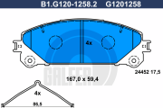 B1.G120-1258.2 Sada brzdových destiček, kotoučová brzda GALFER
