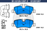 B1.G120-1267.2 GALFER sada brzdových platničiek kotúčovej brzdy B1.G120-1267.2 GALFER