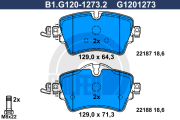B1.G120-1273.2 GALFER sada brzdových platničiek kotúčovej brzdy B1.G120-1273.2 GALFER
