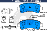 B1.G120-1285.2 GALFER sada brzdových platničiek kotúčovej brzdy B1.G120-1285.2 GALFER
