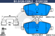 B1.G120-1326.2 GALFER sada brzdových platničiek kotúčovej brzdy B1.G120-1326.2 GALFER