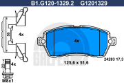B1.G120-1329.2 GALFER sada brzdových platničiek kotúčovej brzdy B1.G120-1329.2 GALFER