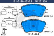 B1.G120-1330.2 GALFER sada brzdových platničiek kotúčovej brzdy B1.G120-1330.2 GALFER