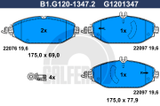 B1.G120-1347.2 GALFER sada brzdových platničiek kotúčovej brzdy B1.G120-1347.2 GALFER