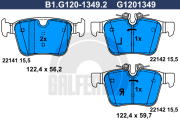 B1.G120-1349.2 GALFER sada brzdových platničiek kotúčovej brzdy B1.G120-1349.2 GALFER