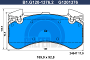 B1.G120-1376.2 Sada brzdových destiček, kotoučová brzda GALFER