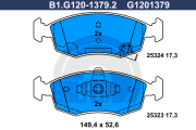 B1.G120-1379.2 Sada brzdových destiček, kotoučová brzda GALFER