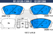 B1.G120-1386.2 Sada brzdových destiček, kotoučová brzda GALFER