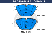 B1.G120-1414.2 Sada brzdových destiček, kotoučová brzda GALFER