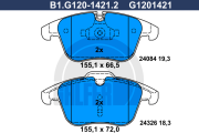 B1.G120-1421.2 GALFER sada brzdových platničiek kotúčovej brzdy B1.G120-1421.2 GALFER