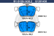 B1.G120-1430.2 GALFER sada brzdových platničiek kotúčovej brzdy B1.G120-1430.2 GALFER