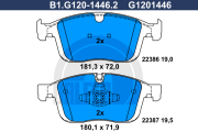 B1.G120-1446.2 GALFER sada brzdových platničiek kotúčovej brzdy B1.G120-1446.2 GALFER