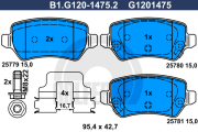 B1.G120-1475.2 Sada brzdových destiček, kotoučová brzda GALFER