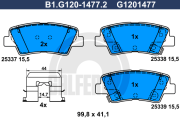 B1.G120-1477.2 GALFER sada brzdových platničiek kotúčovej brzdy B1.G120-1477.2 GALFER