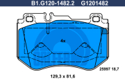 B1.G120-1482.2 GALFER sada brzdových platničiek kotúčovej brzdy B1.G120-1482.2 GALFER