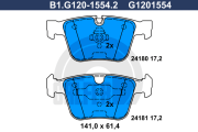 B1.G120-1554.2 GALFER sada brzdových platničiek kotúčovej brzdy B1.G120-1554.2 GALFER