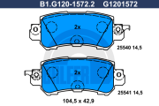 B1.G120-1572.2 GALFER sada brzdových platničiek kotúčovej brzdy B1.G120-1572.2 GALFER