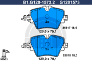 B1.G120-1573.2 GALFER sada brzdových platničiek kotúčovej brzdy B1.G120-1573.2 GALFER