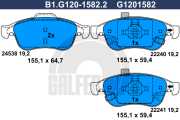 B1.G120-1582.2 GALFER sada brzdových platničiek kotúčovej brzdy B1.G120-1582.2 GALFER