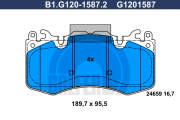 B1.G120-1587.2 GALFER sada brzdových platničiek kotúčovej brzdy B1.G120-1587.2 GALFER