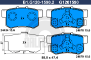 B1.G120-1590.2 GALFER sada brzdových platničiek kotúčovej brzdy B1.G120-1590.2 GALFER