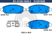 B1.G120-1628.2 GALFER sada brzdových platničiek kotúčovej brzdy B1.G120-1628.2 GALFER