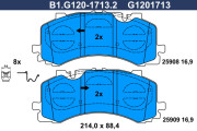 B1.G120-1713.2 GALFER sada brzdových platničiek kotúčovej brzdy B1.G120-1713.2 GALFER