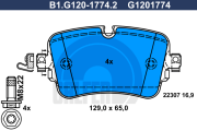 B1.G120-1774.2 GALFER sada brzdových platničiek kotúčovej brzdy B1.G120-1774.2 GALFER