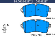 B1.G120-2287.2 GALFER sada brzdových platničiek kotúčovej brzdy B1.G120-2287.2 GALFER
