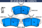 B1.G120-5215.2 Sada brzdových destiček, kotoučová brzda GALFER