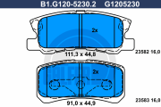 B1.G120-5230.2 GALFER sada brzdových platničiek kotúčovej brzdy B1.G120-5230.2 GALFER