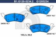 B1.G120-5234.2 Sada brzdových destiček, kotoučová brzda GALFER