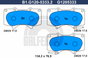 B1.G120-5333.2 Sada brzdových destiček, kotoučová brzda GALFER