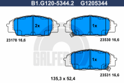 B1.G120-5344.2 GALFER sada brzdových platničiek kotúčovej brzdy B1.G120-5344.2 GALFER