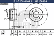 B1.G208-0104.1 Brzdový kotouč GALFER