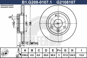 B1.G208-0107.1 Brzdový kotouč GALFER
