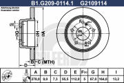 B1.G209-0114.1 Brzdový kotouč GALFER